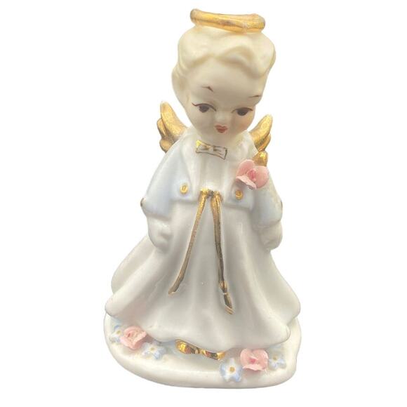 1950s Lefton China Young Boy Angel Part of Wedding Party Hand painted KW 8273 - Picture 1 of 4